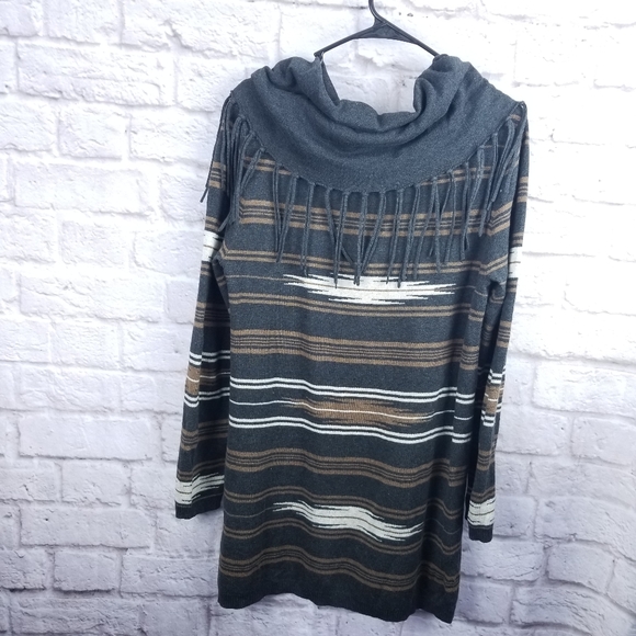 Tasha Polizzi Aztec sweater brown grey small - Picture 6 of 7